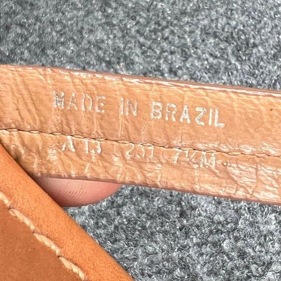 Tory Burch Miller Sandals Women's Size 7.5 Brown Leather Toe Post Flip Flops - Picture 11 of 11